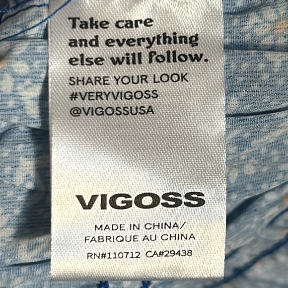 New Vigoss Women’s Smocked Drop Off the Shoulder Floral 3/4 Sleeve Peasant Top - Picture 10 of 12